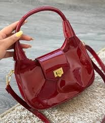 Glossy Leather Mini Handbag