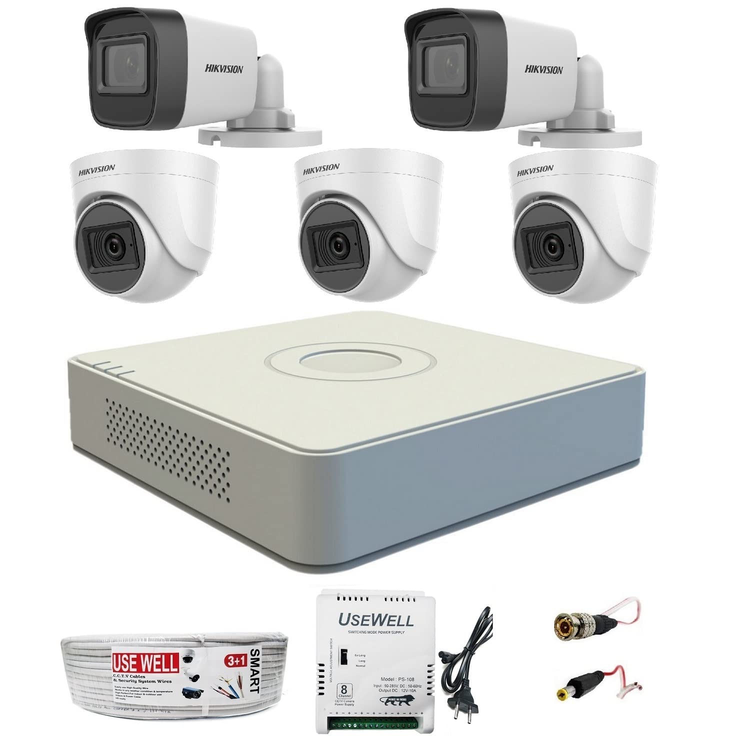 4 Kit Hikivision  Cctv Cameras
